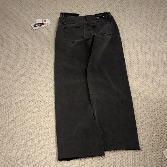 Charcoal Junior’s Straight Jeans Mid Rise Baggy - Picture 8 of 12